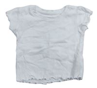 Biele rebrované tričko Primark
