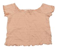 Marhuľový rebrovaný crop top