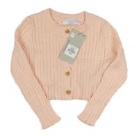 Svetloružový rebrovaný prepínaci crop sveter Primark