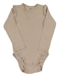 Pudrové žebrované body s volánkem H&M