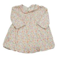 Bielo-farebné kvetované bavlnené šaty George