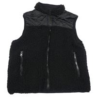 Čierna huňatá podšitá vesta orchestra