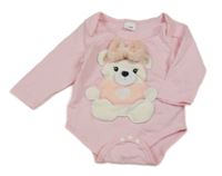 Růžové body s 3D medvědem 