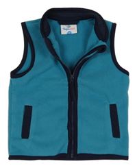 Modro-tmavomodrá prepínaci fleecová vesta Topomini