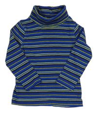 Modro-žlté pruhované tričko s rolákom Lupilu