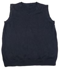 Tmavomodrá pletená vesta George