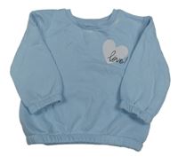 Svetlomodrá mikina so srdcem Primark