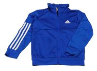 Modrá sportovní propínací mikina s logem Adidas