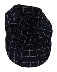 Tmavomodrá kostkovaná sametová bekovka 