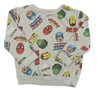 Sivo-farebná mikina s Marvel George