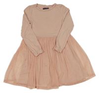 Světlerůžové šaty s tylem 