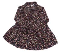 Černo-růžové vzorované lehké šaty Name it