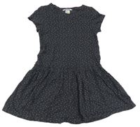 Tmavosivé vzorované bavlnené šaty H&M