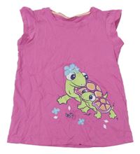 Ružové tričko s korytnačkou kids