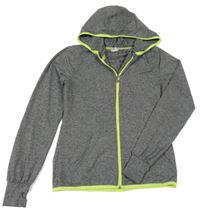 Sivá melírovaná športová prepínaci mikina s kapucňou H&M