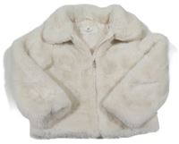 Smotanová kožušinová podšitá bunda H&M