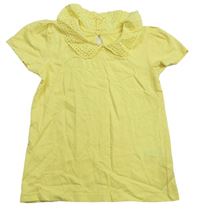 Žlté tričko s límečkem z madeiry Matalan