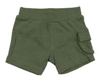 Khaki cargo teplákové kraťasy Blue Seven