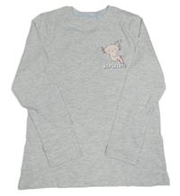 Svetlosivé melírované tričko s axolotlem zn. Primark