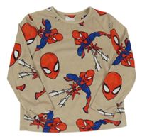 Béžové plyšové triko se Spidermnem Primark