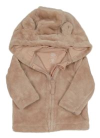 Ružová plyšová prepínaci mikina s kapucňou zn. F&F