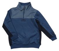 Tmavomodro-sivá thermo mikina s nápisom George