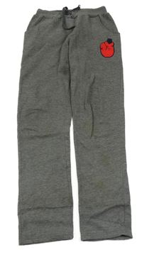 Sivé tepláky s obrázkami