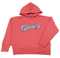 Ružová mikina s nápisom a kapucňou Vingino