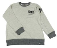 Svetlosivá melírovaná mikina s nápismi C&A