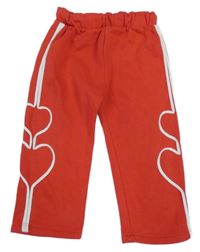 Jahodovo-biele tepláky so srdiečkami River Island