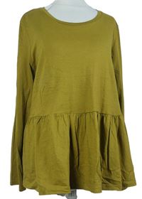 Dámské olivové peplum triko George 