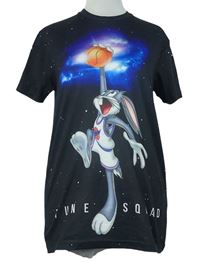 Pánské černé tričko s potiskem Space Jam Primark 