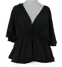 Dámska čierna peplum blúzka PrettyLittle Thing
