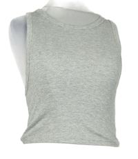 Dámský šedý žebrovaný crop top Zara 