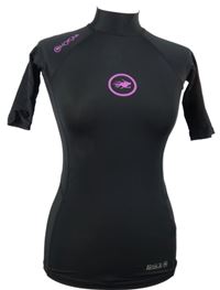 Dámske čierne UV tričko s logom Hot Tuna