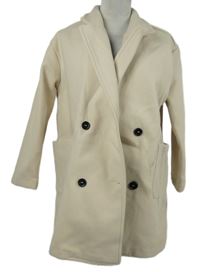 Dámský smetanový flaušový kabát Shein 