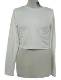 Dámské bílé crop triko Shein 