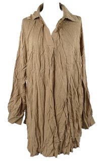 Dámska béžová bodkovaná blúzková á tunika