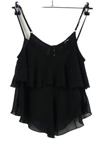 Dámský černý šifonový top s volánky Tally Weijl 