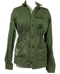 Dámska khaki košeľová bunda s logy Spar