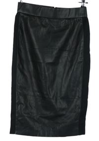 Dámska čierna koženková púzdrová sukňa Ruth Langsford