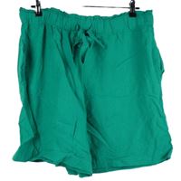 Dámské zelené lněné kraťasy s páskem Capsule 