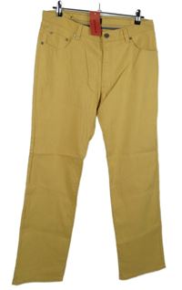 Nové - Pánské okrové plátěné chino kalhoty Bexley´s 