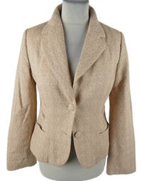 Dámské růžovo-béžové melírované pletené sako H&M