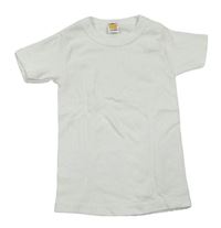 Biele rebrované tričko