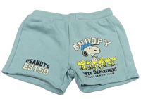 Světlemodré teplákové kraťasy se Snoopym Zara