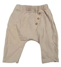 Světlerůžové baggy tepláky s knoflíčky Topomini