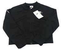 Čierno-biela športová crop mikina s logom zn. Nike