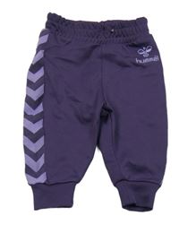 Fialové sportovní tepláky s logem Hummel