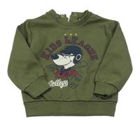 Khaki mikina s obrázkom so cute